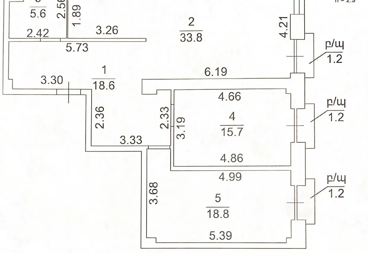 3-room apartment, Paruyr Sevaki St, 8